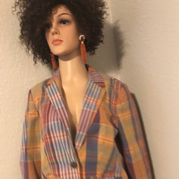 Plaid Tommy Hilfiger. Blazer - Picture 1 of 2